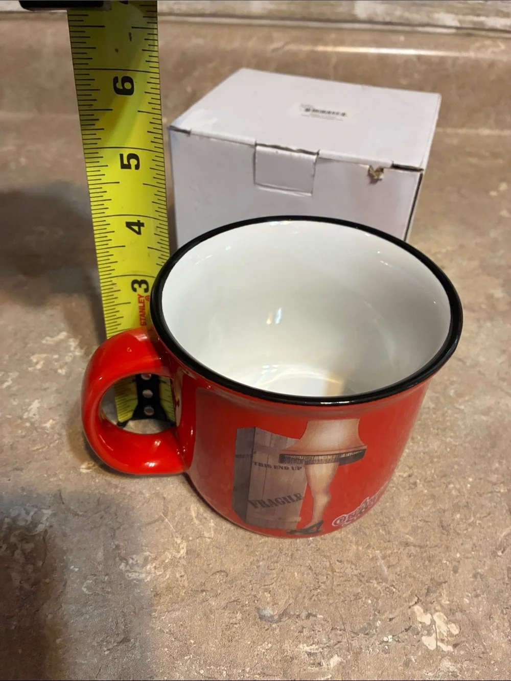 A Christmas Story Red Ceramic Holiday Leg Lamp Coffee Mug